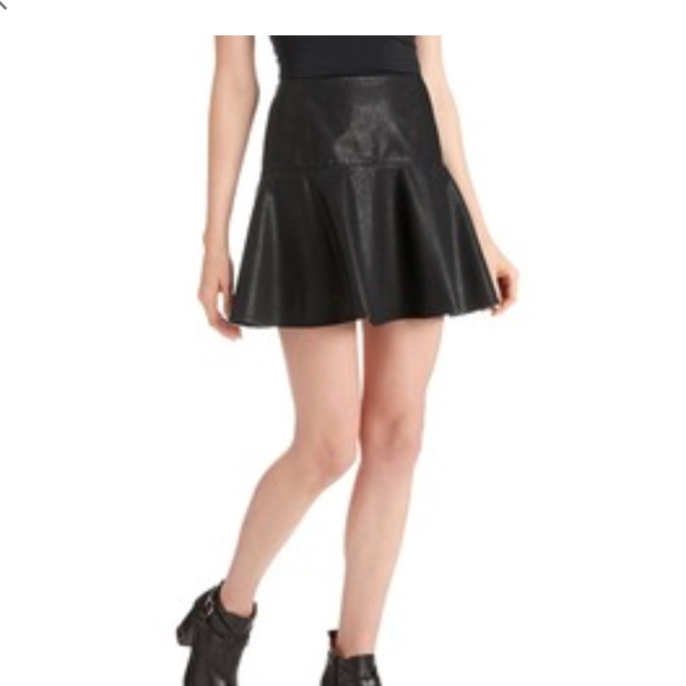 Free People Vegan Leather Trumpet Skirt